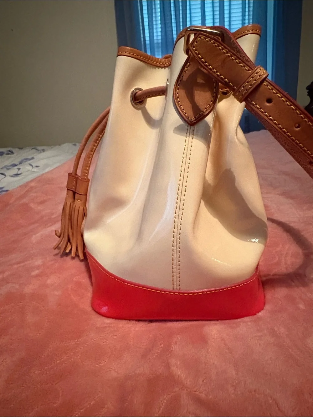 Dooney & Bourke Patent Leather Drawstring Bucket Bag ( Send Best Offer)